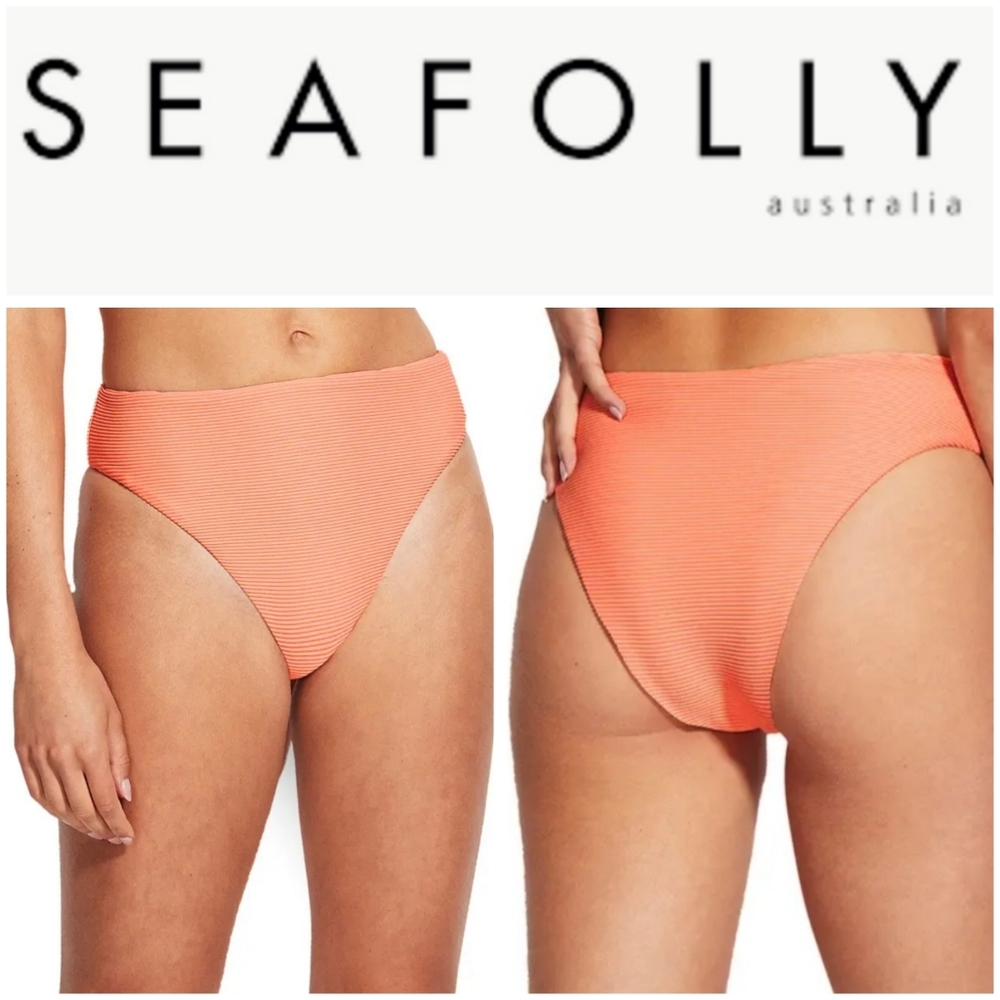 NEW Seafolly Essential High Waist Bikini Bottoms